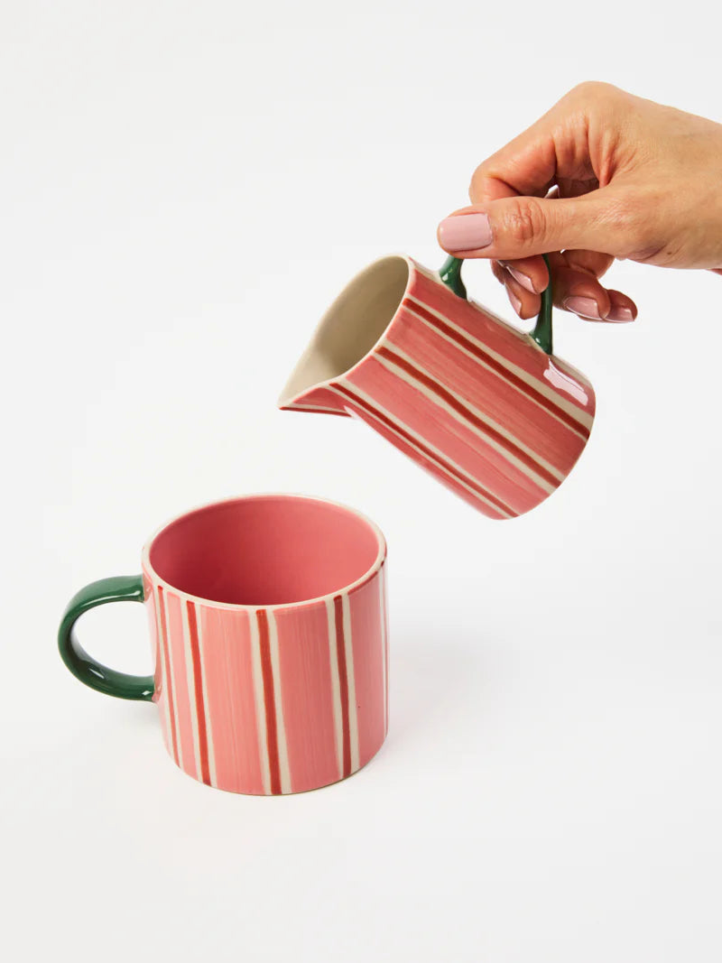 Jones & Co: Bloomie Pink Stripe Mug