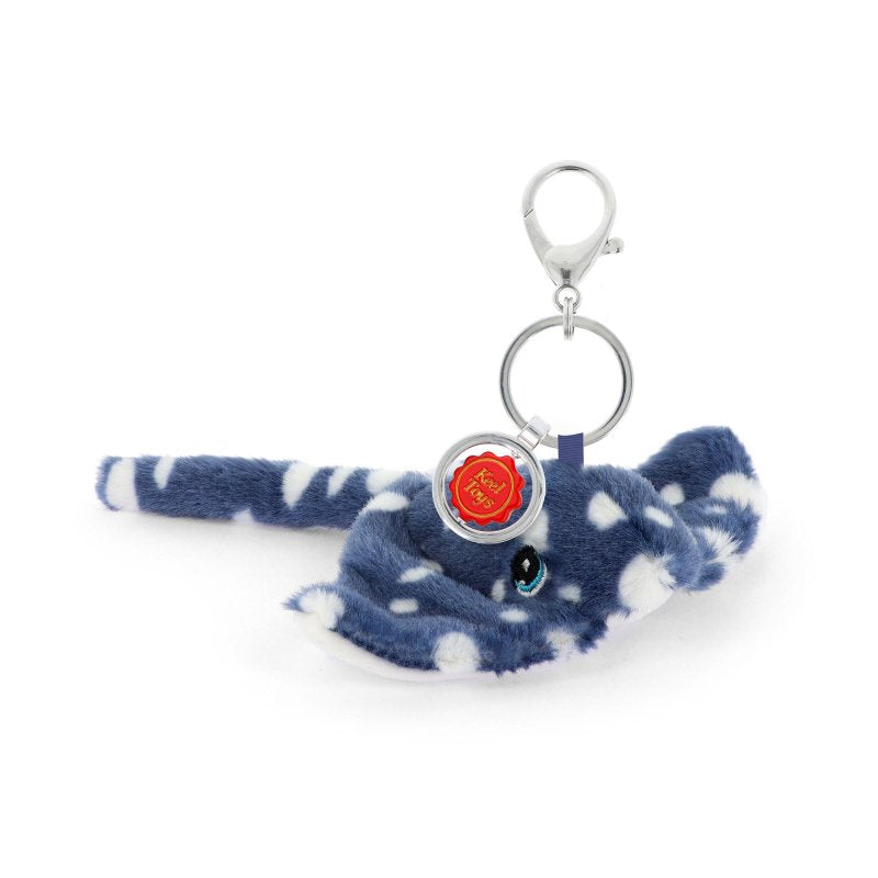 Keel Toys Ray Soft Toy Bag Charm - Blue Leopard Print