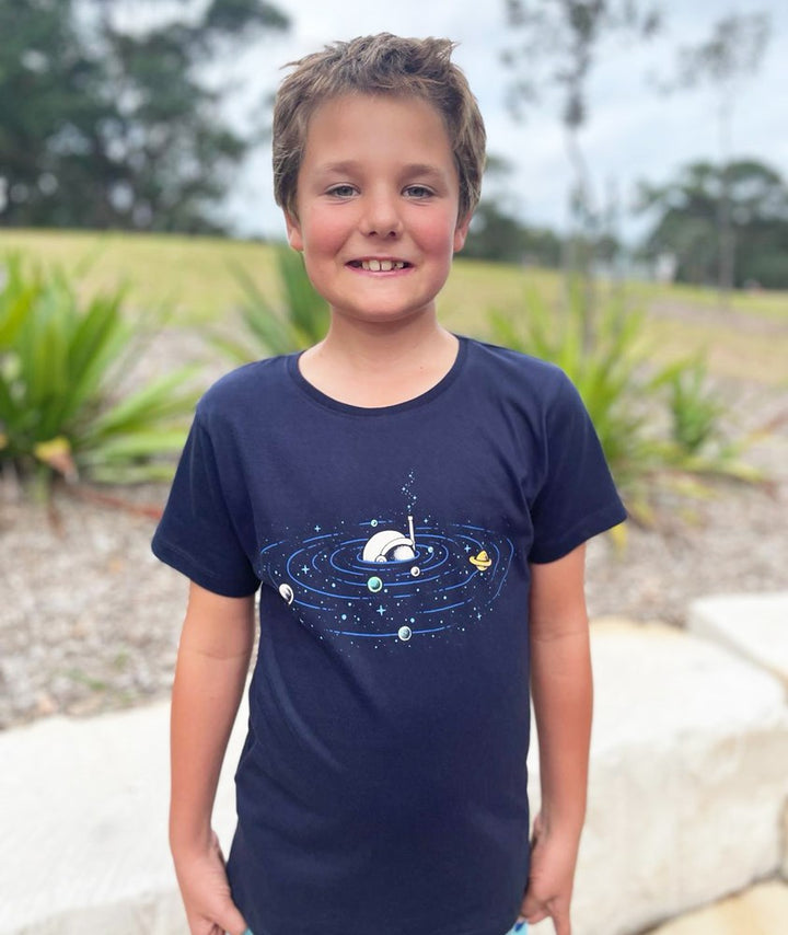 Ripples in Space Navy Kids Tee