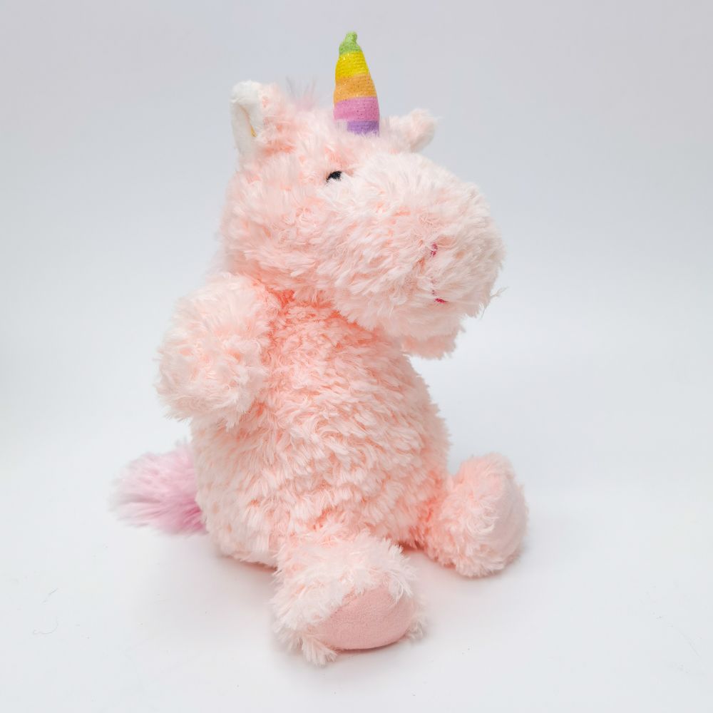 Urban Products Curly Unicorn Soft Toy - Pink & Red 18cm