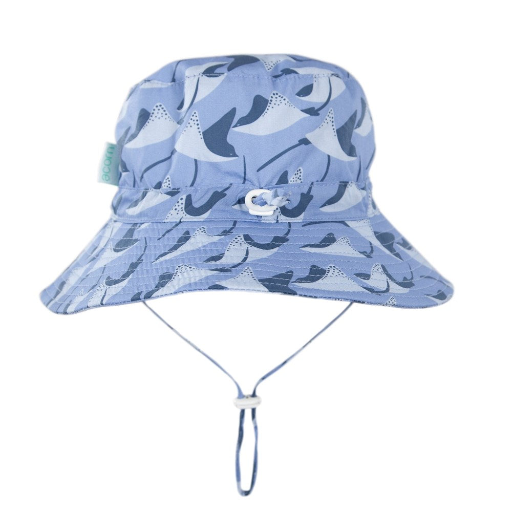 Acorn Kids: Stingray Wide Brim Bucket Hat Blue