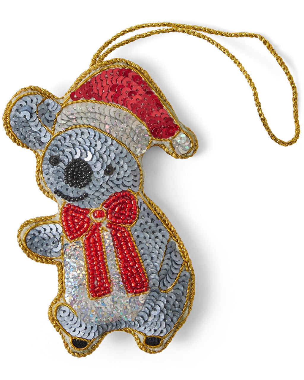 Kip & Co Christmas Koala Hand Beaded Christmas Decoration