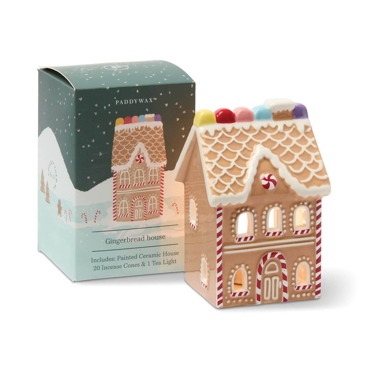 Paddywax Incense House & Tea Light Holder - Gingerbread