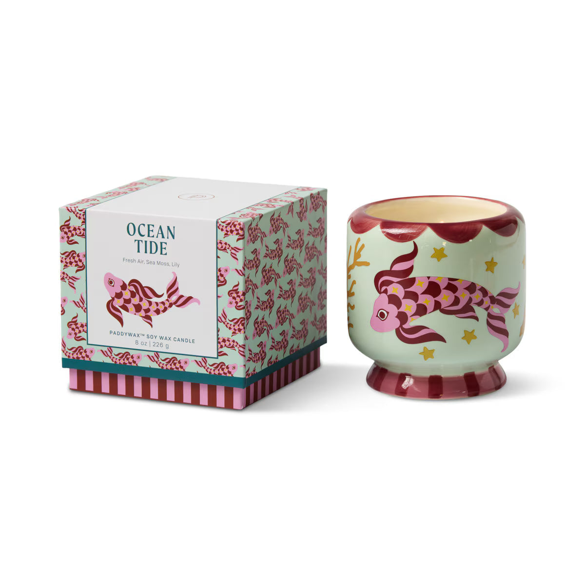 Paddywax Koi Ceramic Candle - Ocean Tide