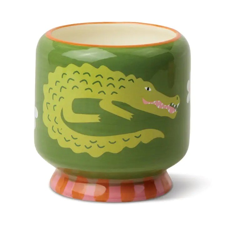 Paddywax: A Dopo 8oz Ceramic Candle Crocodile - Prickly Pear