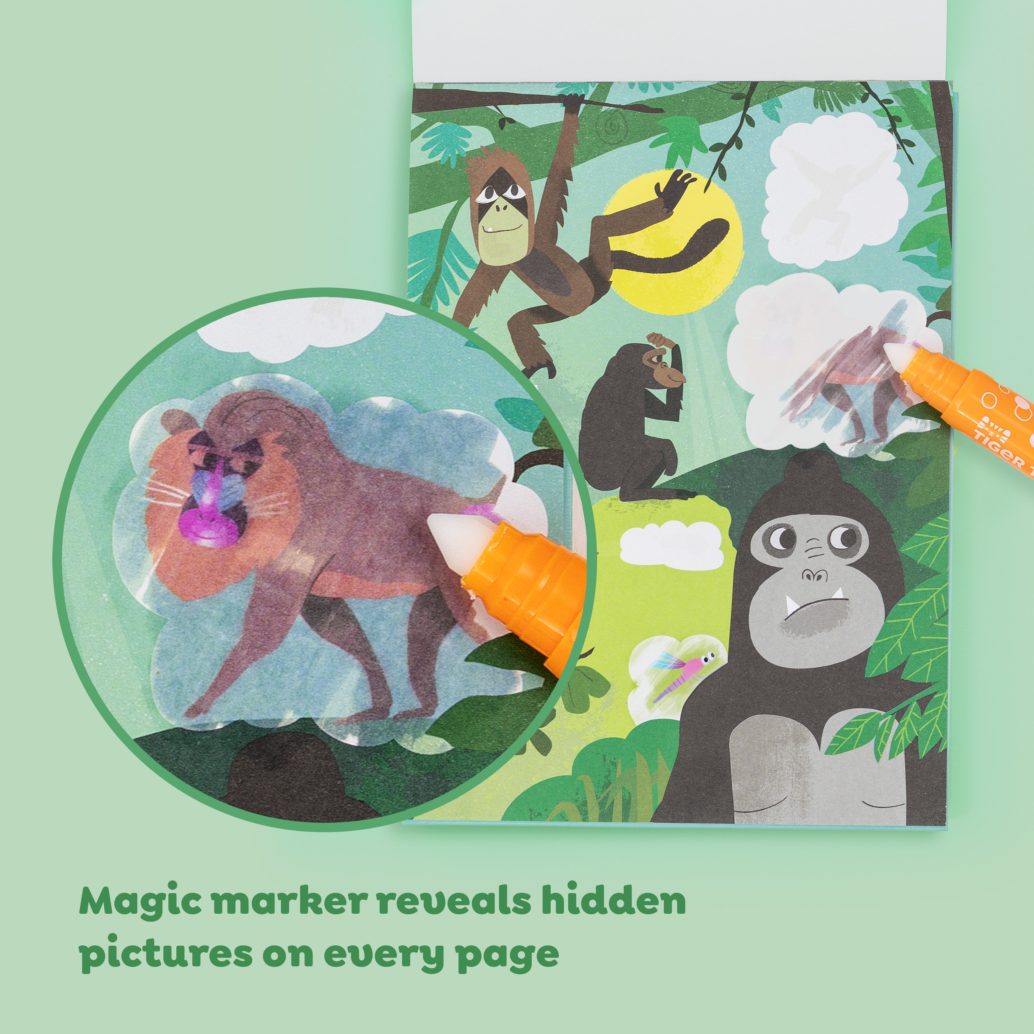 Tiger Tribe Colour Surprise Mess-Free Colouring Set - Zoo Adventures