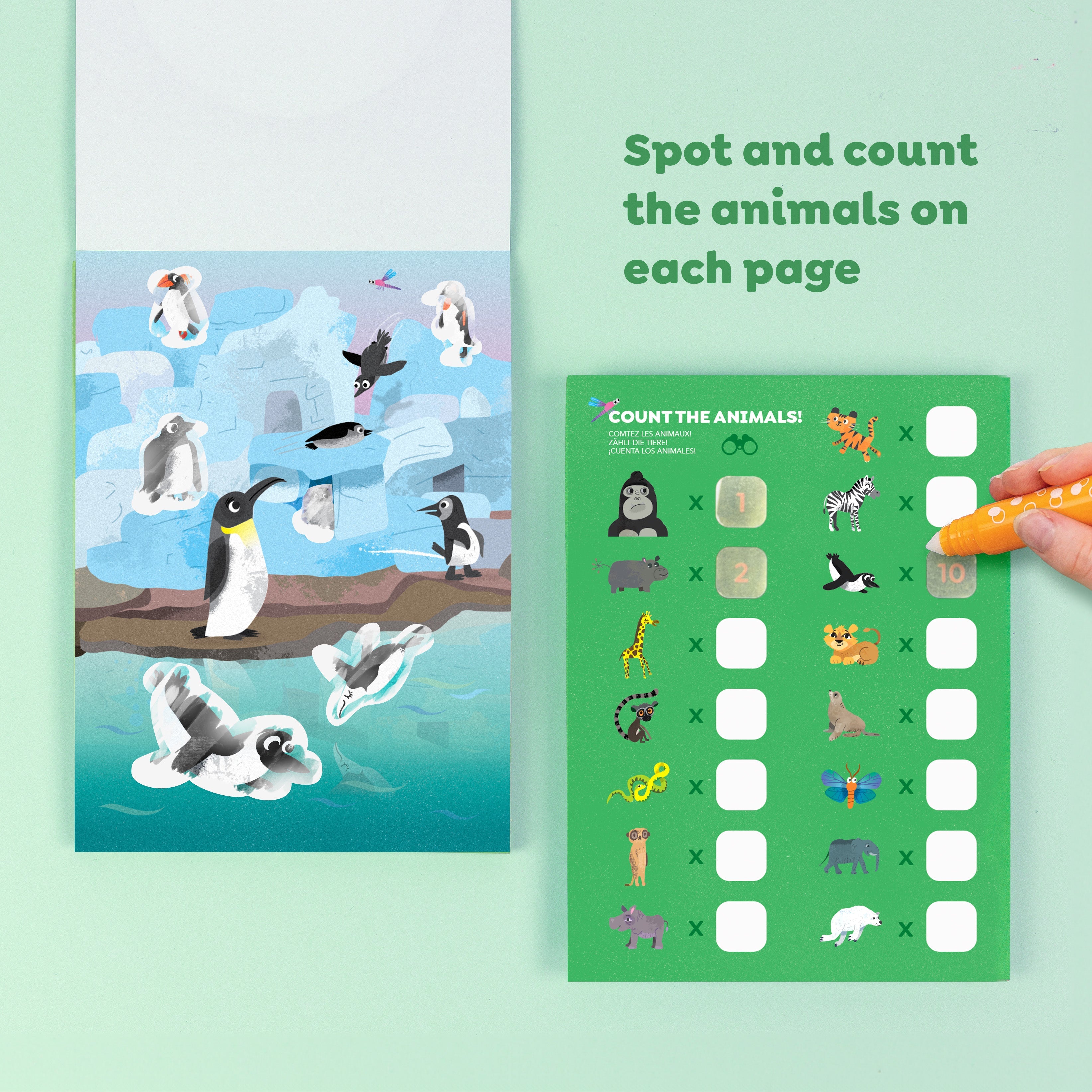 Tiger Tribe Colour Surprise Mess-Free Colouring Set - Zoo Adventures