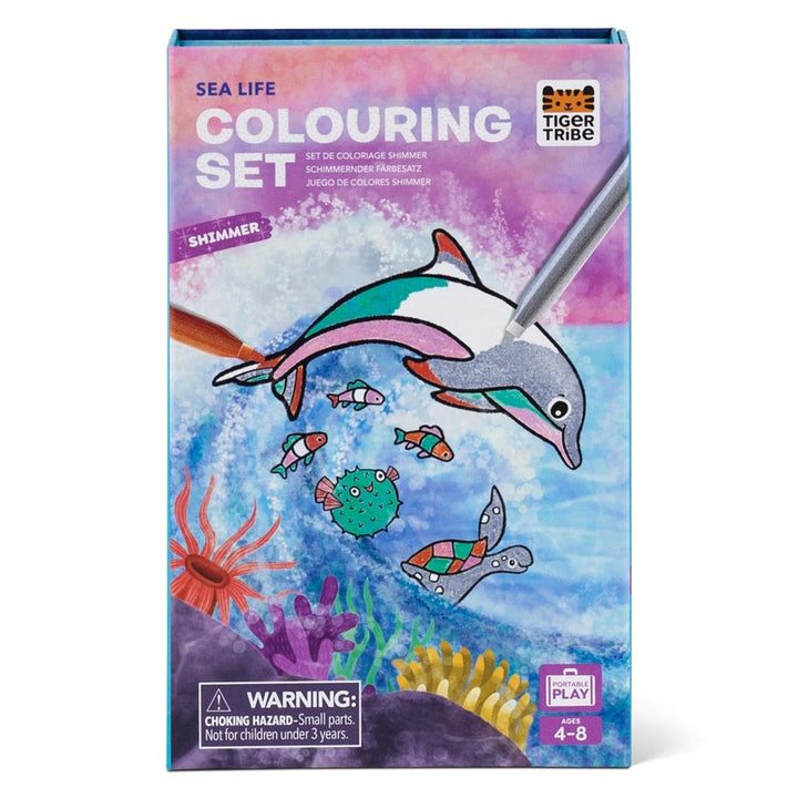 Tiger Tribe: Shimmer Colouring Set - Sea Life