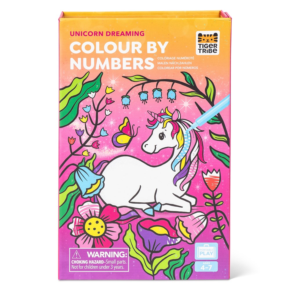 Tiger Tribe: Colour by Numbers - Unicorn Dreaming