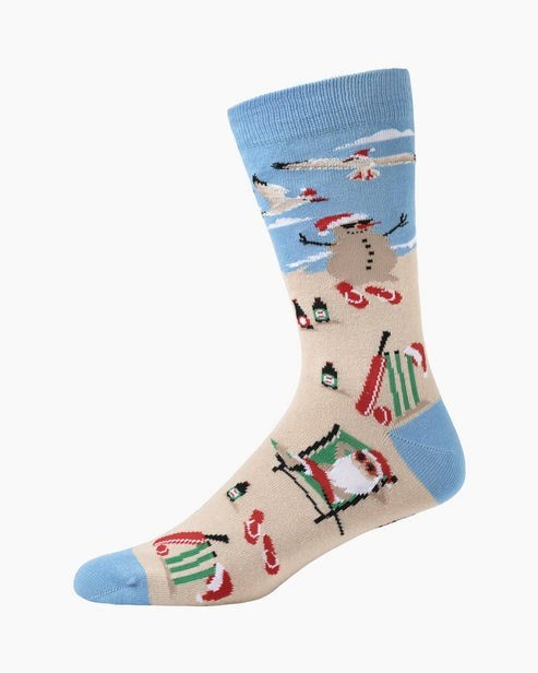 Bamboozld: Mens Beach Chrissy Bamboo Sock - Sky
