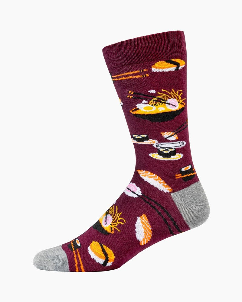 Bamboozld: Mens Ramen Baboo Socks - Plum