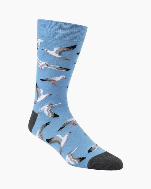 Bamboozld: Mens Seagulls Bamboo Sock - Sky