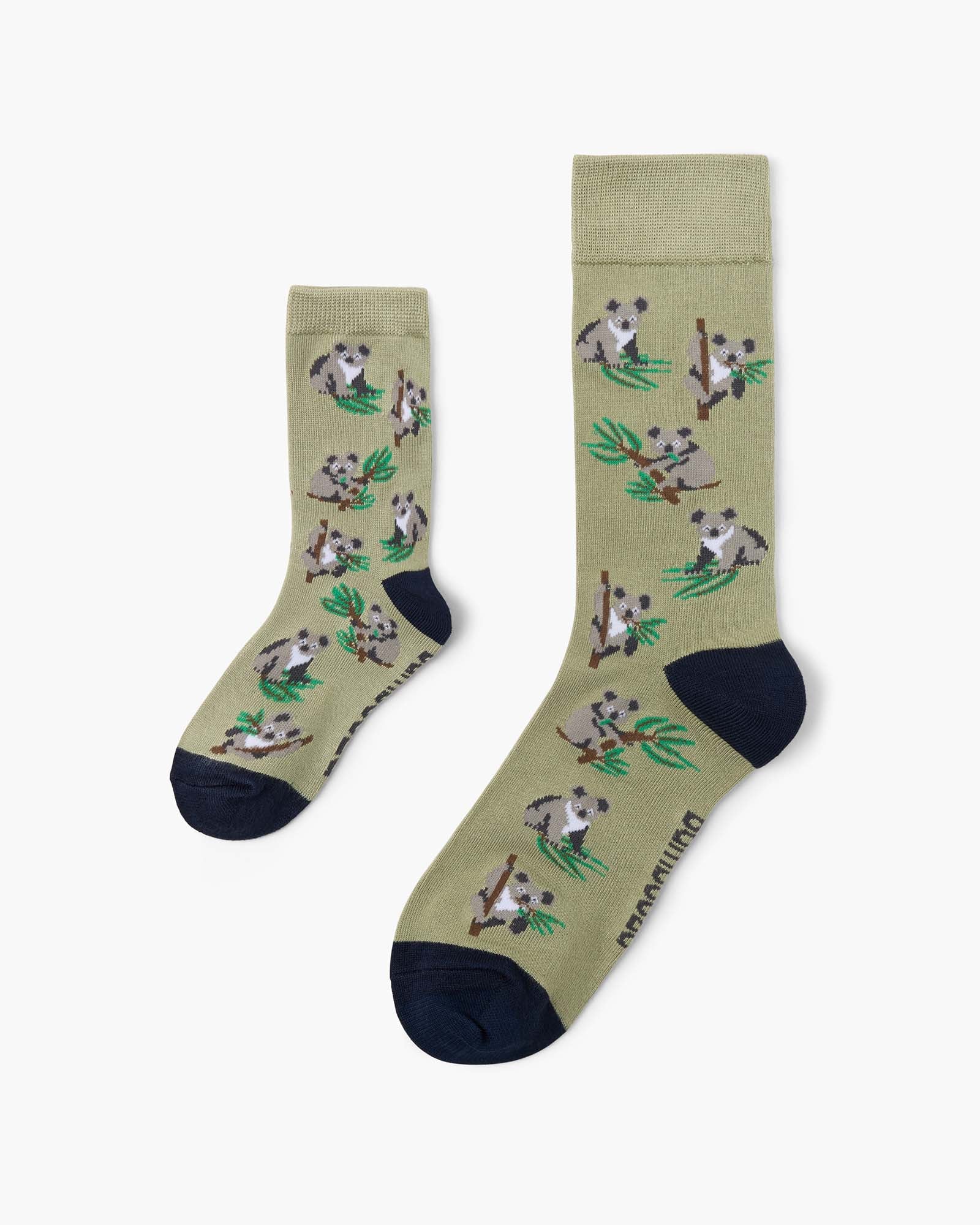 Bamboozld Duo Men's & Kids Koala Bamboo Socks - Sage