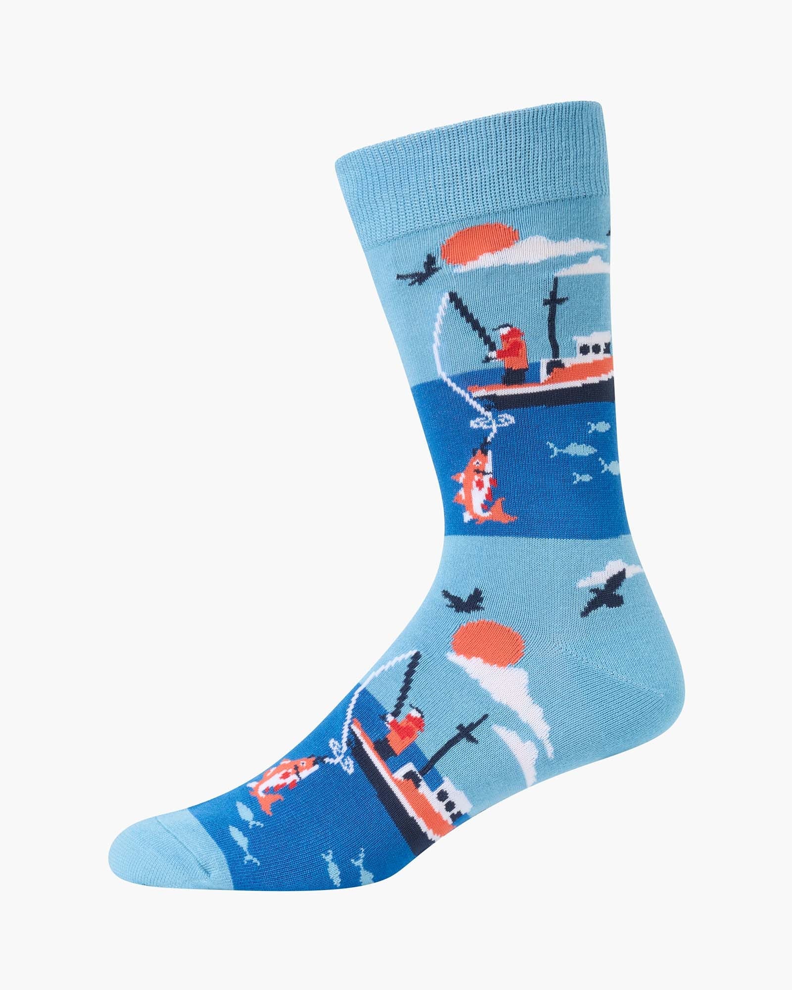 Bamboozld Men's Reel Good Bamboo Socks - Sky