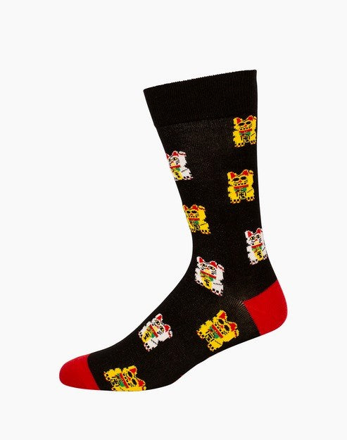 Bamboozld: Mens Maneki-Neko Bamboo Sock