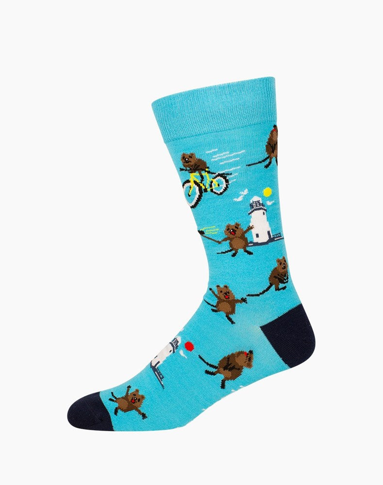 Bamboozld: Mens Quokka Adventure Bamboo Sock
