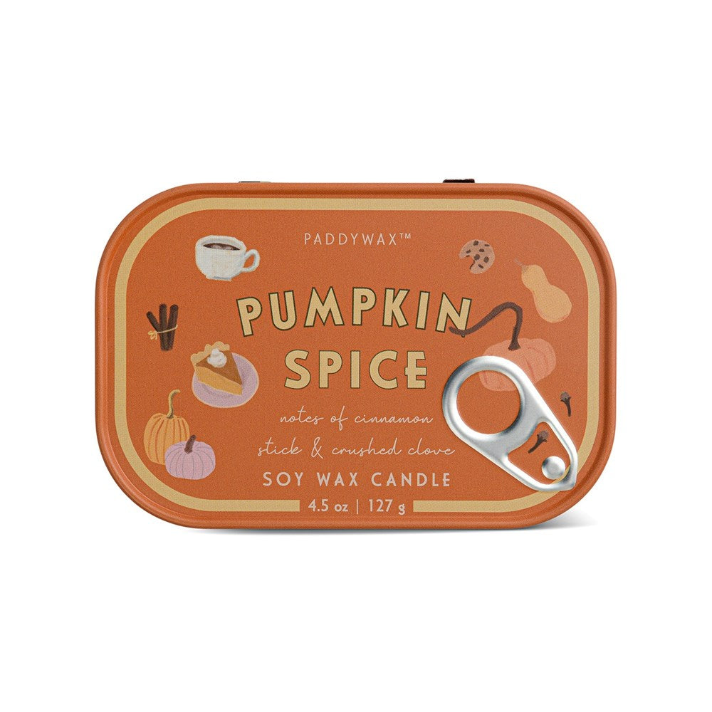 Paddywax: Bistro Pumpkin Spice Printed Tin Candle