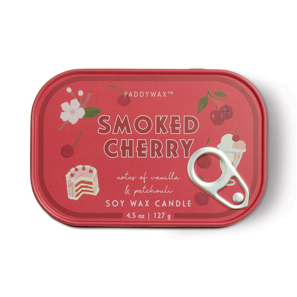 Paddywax: Bistro Smoked Cherry Printed Tin Candle