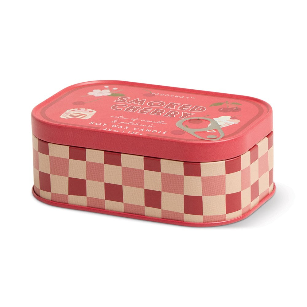 Paddywax: Bistro Smoked Cherry Printed Tin Candle