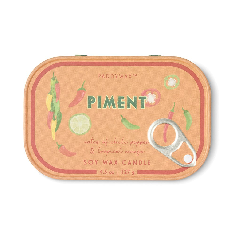 Paddywax: Bistro 4.5oz Printed Tin - Piment