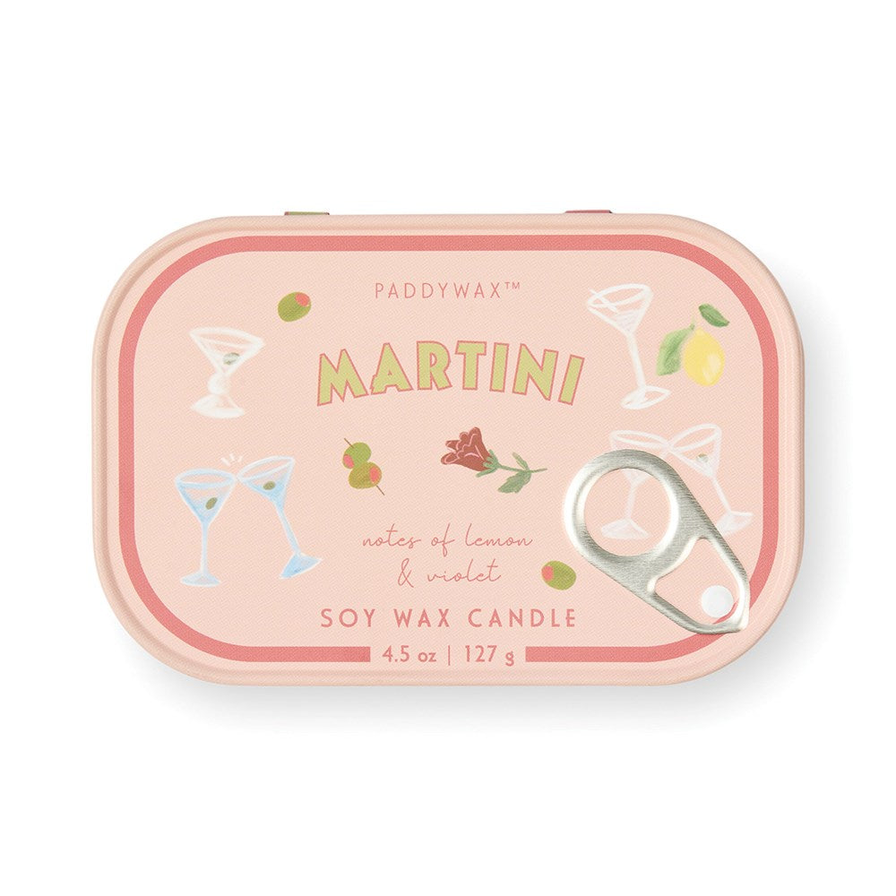 Paddywax: Bistro 4.5oz Printed Tin - Martini