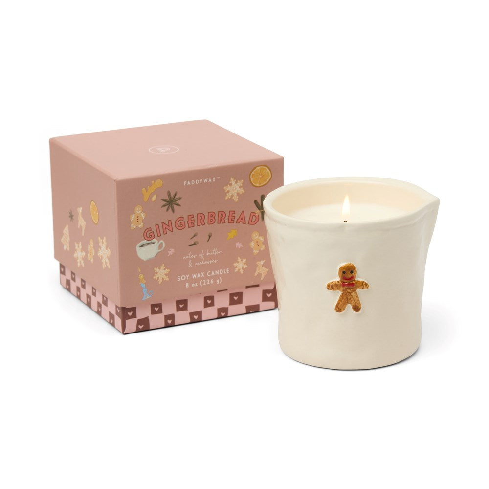 Paddywax: Bistro Gingerbread White Ceramic Candle - Gingerbread