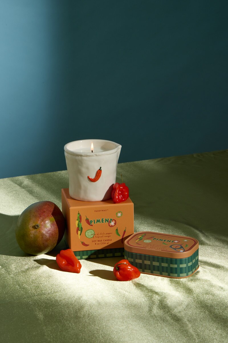 Paddywax: Bistro Piment (Chili Pepper & Mango) Embossed Ceramic Candle - 8oz