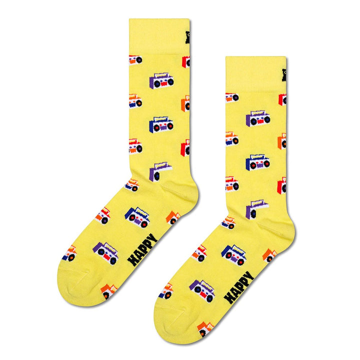 Happy Socks: Boom box Sock Yellow