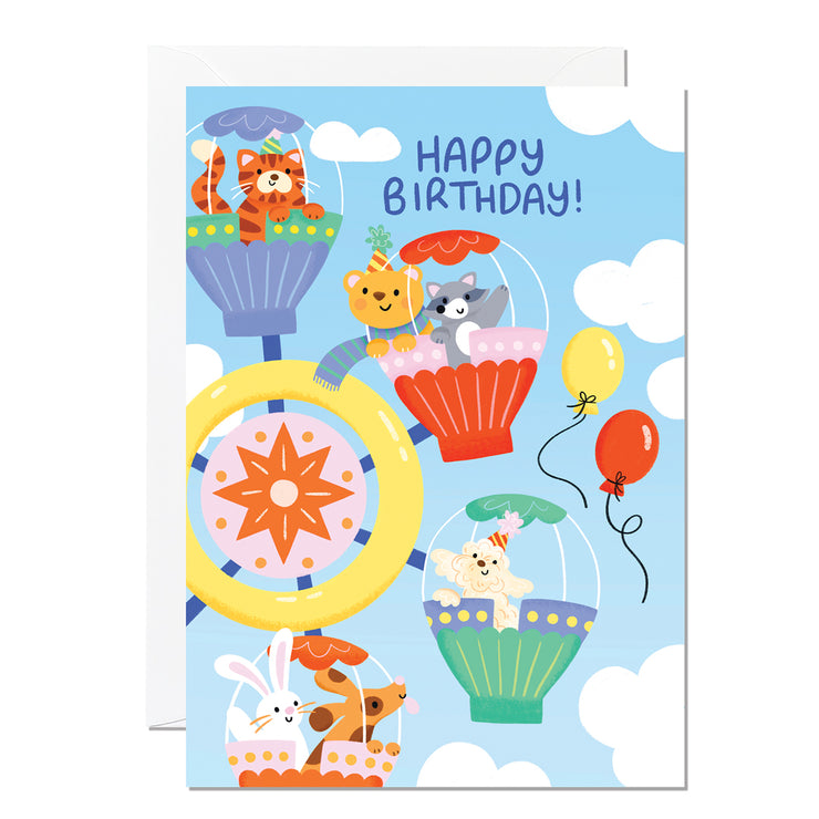 Ricicle Cards: Kids Birthday Ferris Wheel Card by Alice Joanie