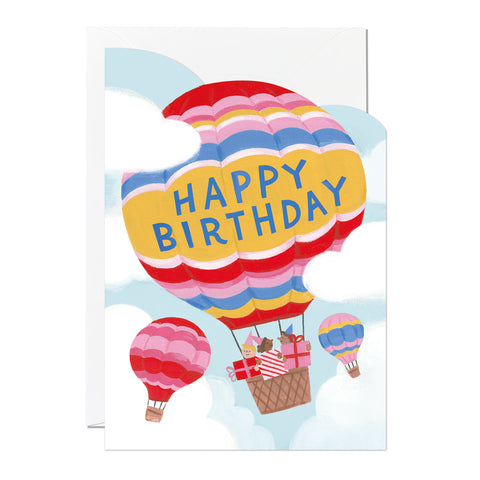 Ricicle Cards: Greeting Card - Air Balloon Birthday