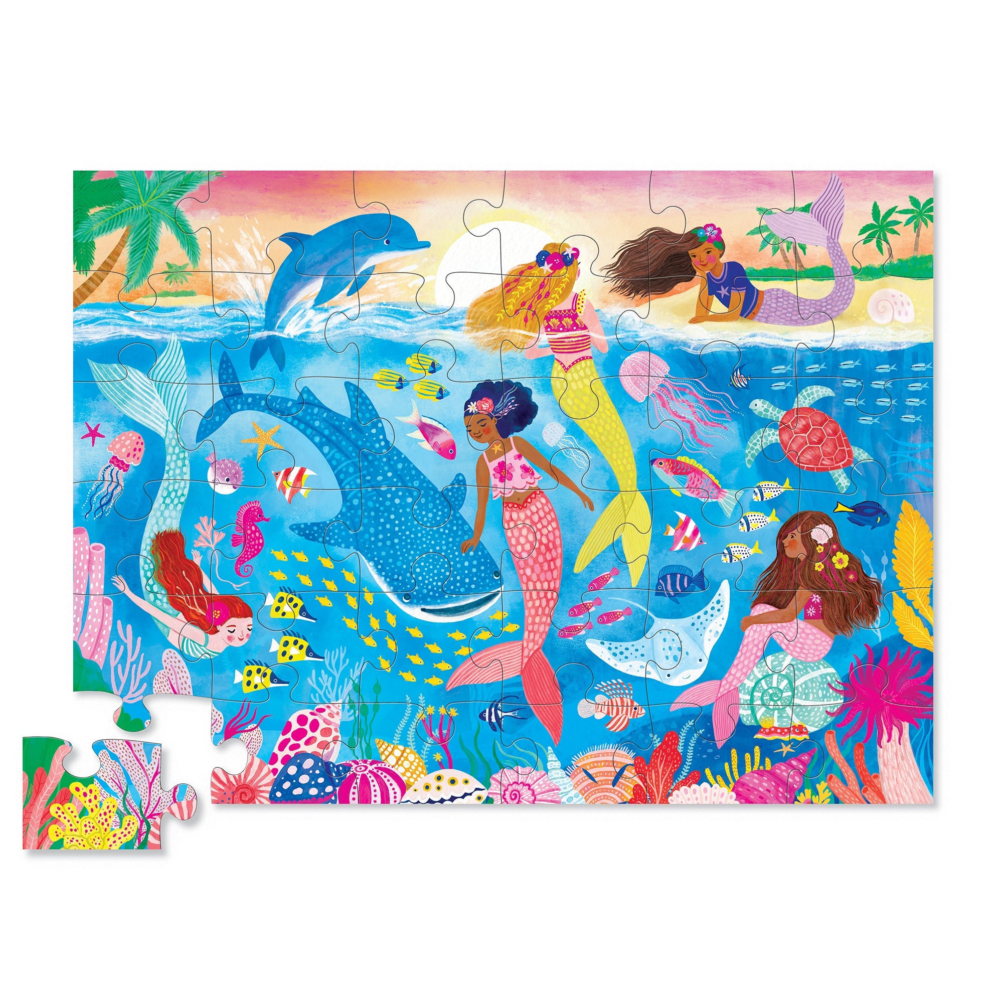 Crocodile Creek Floor Puzzle - Mermaid Dreams 36pc