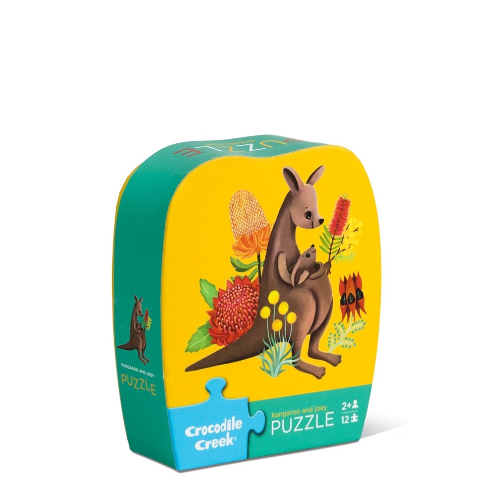 Crocodile Creek: Mini Puzzle 12 pc - Kangaroo & Joey