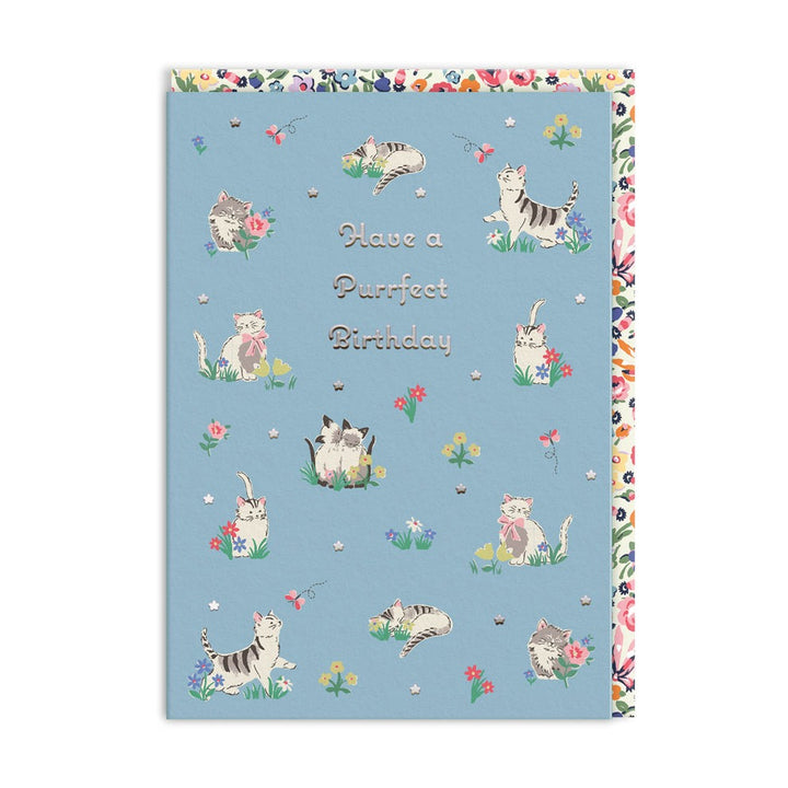 Cath Kidston: Foil Greeting Card - Birthday Purrfect Kittens