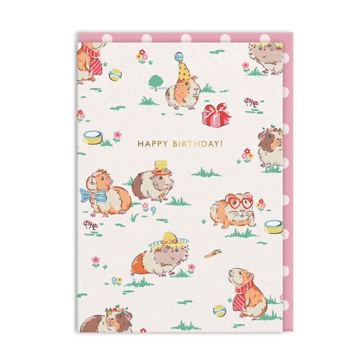 Cath Kidston: Foil Card Guinea Pig Birthday