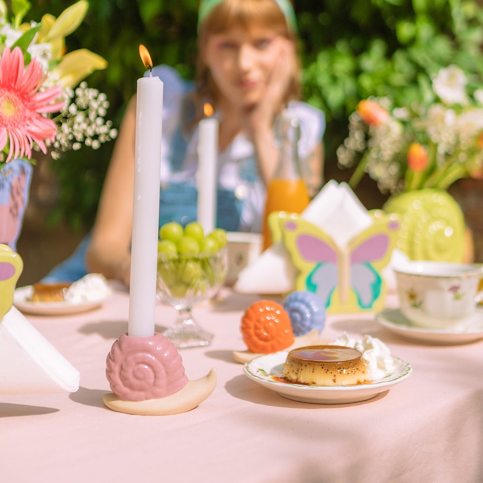 Doiy: Woodland Candle Holder Snail Pink