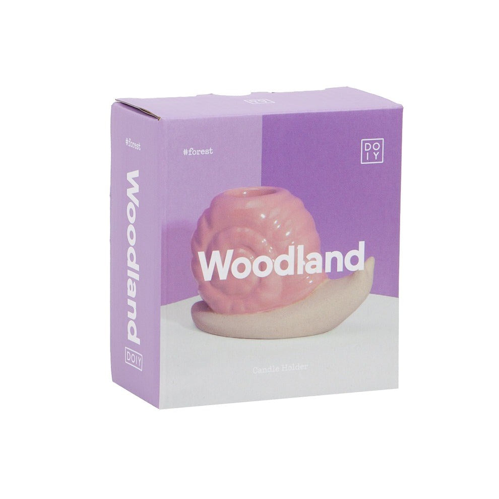 Doiy: Woodland Candle Holder Snail Pink