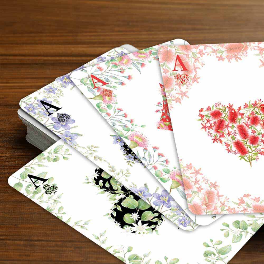 Popcorn Blue Playing Cards - Aussie Birds