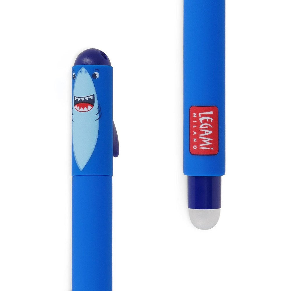Legami - Erasable Gel Pen - Shark (Blue Ink)