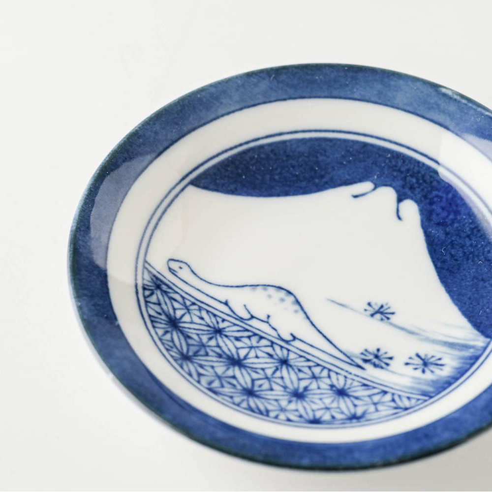 Awasaka Stegosaur Mt Fuji Mini Plate - 9cm