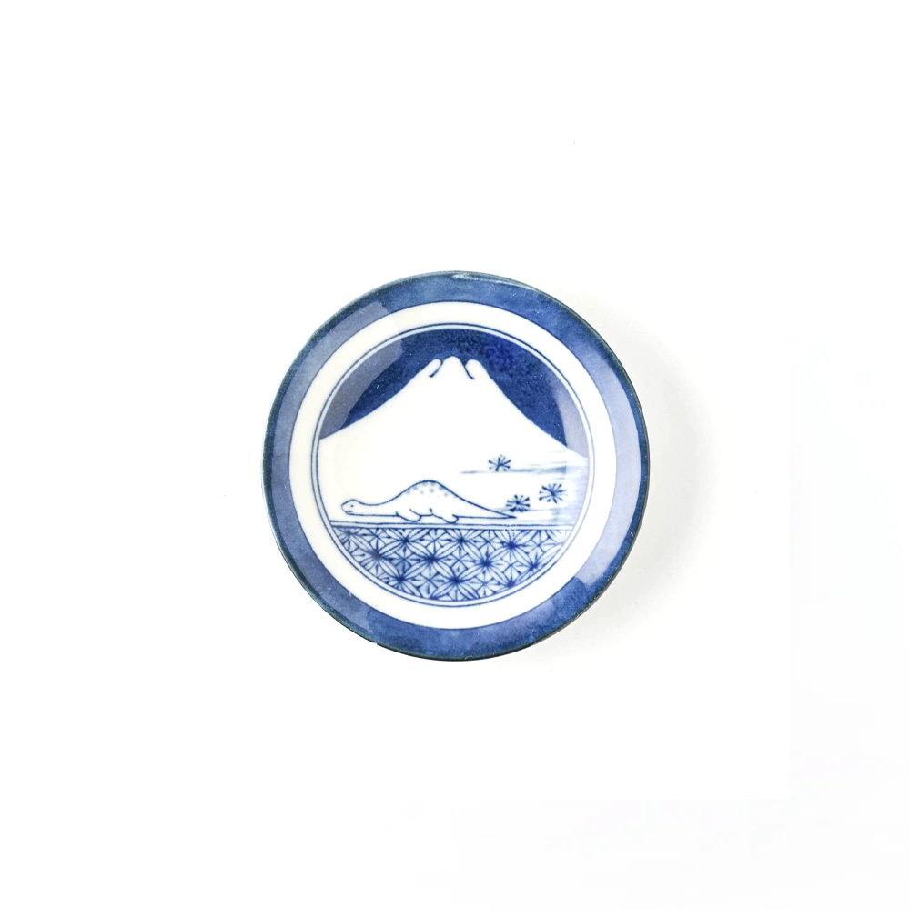 Awasaka Stegosaur Mt Fuji Mini Plate - 9cm