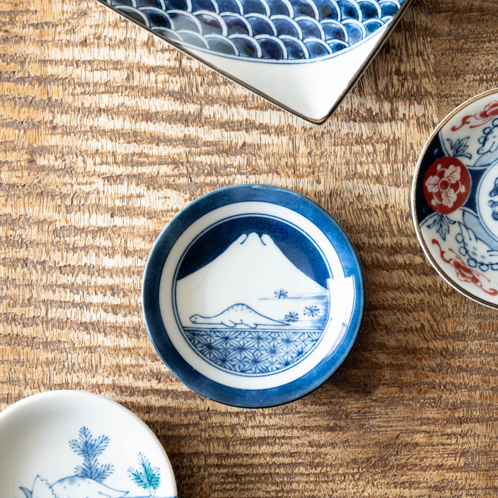 Awasaka Stegosaur Mt Fuji Mini Plate - 9cm