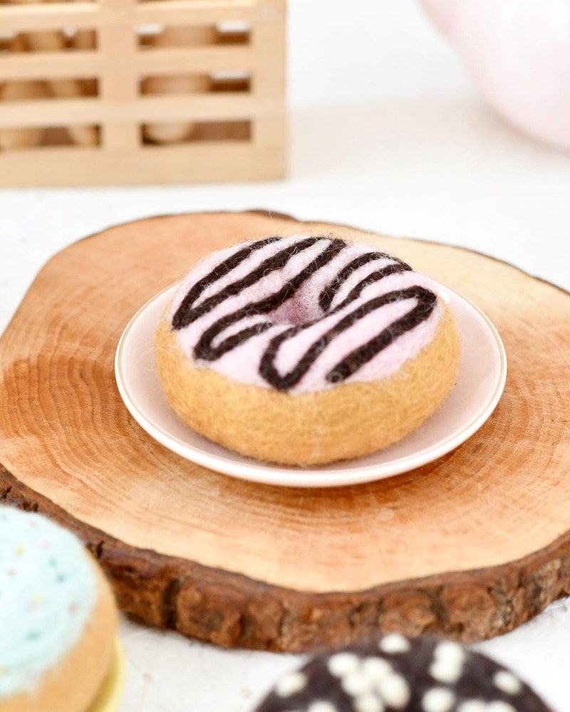 Tara Treasures: Felt Doughnuts Donut Pink