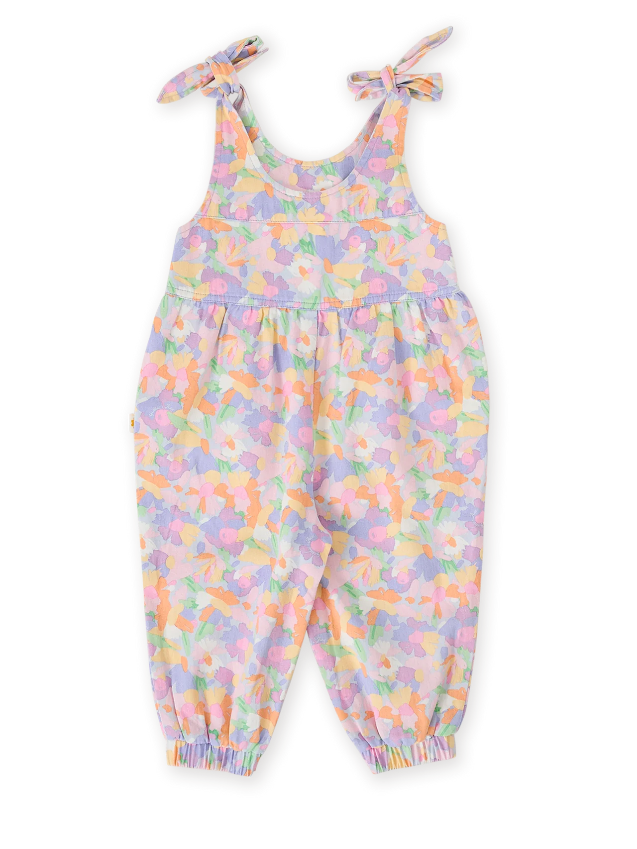 Goldie + Ace: Pastel Bouquet Tiffany Tie Overalls