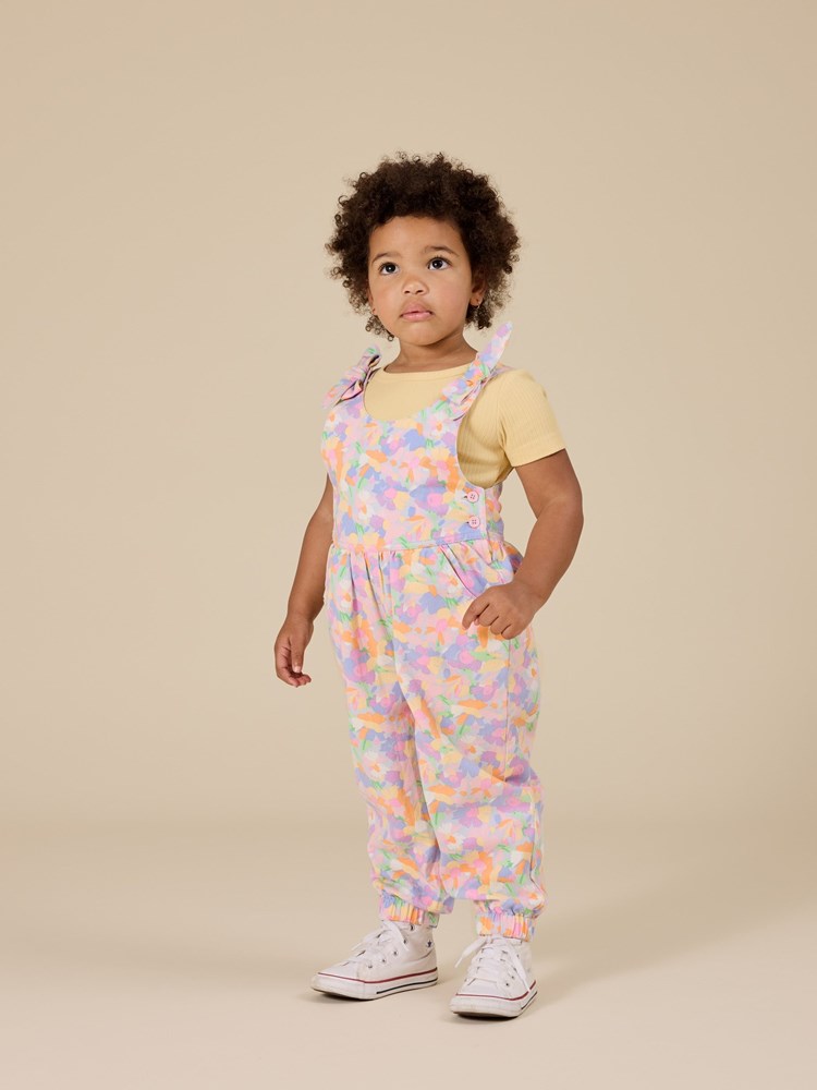 Goldie + Ace: Pastel Bouquet Tiffany Tie Overalls