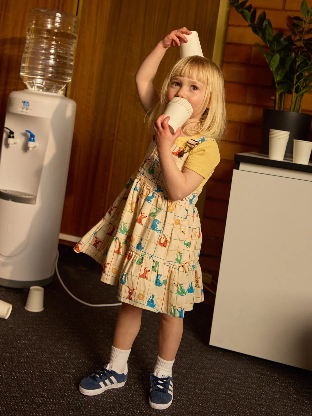 Goldie + Ace: Hopscotch Tully Tiered Pinafore Dress
