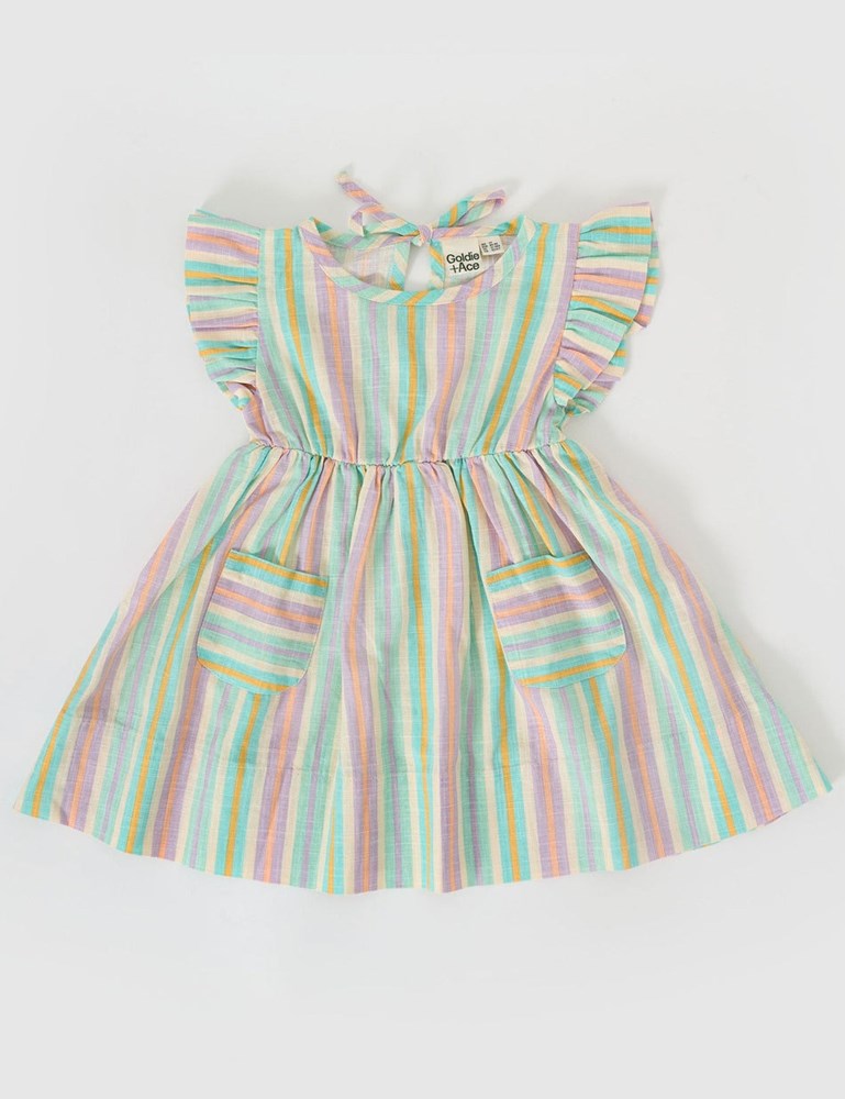 Goldie + Ace: Lyla Resort Stripe linen Dress