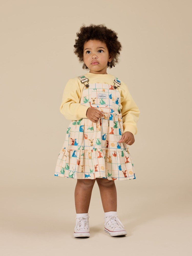 Goldie + Ace: Hopscotch Tully Tiered Pinafore Dress