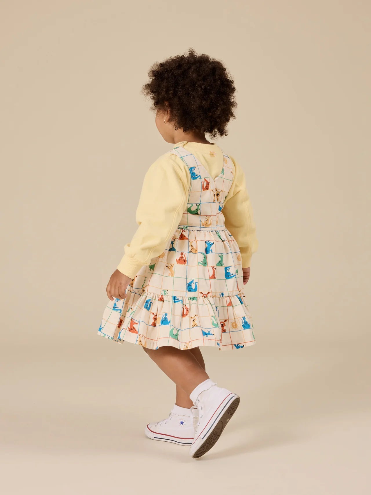Goldie + Ace: Hopscotch Tully Tiered Pinafore Dress