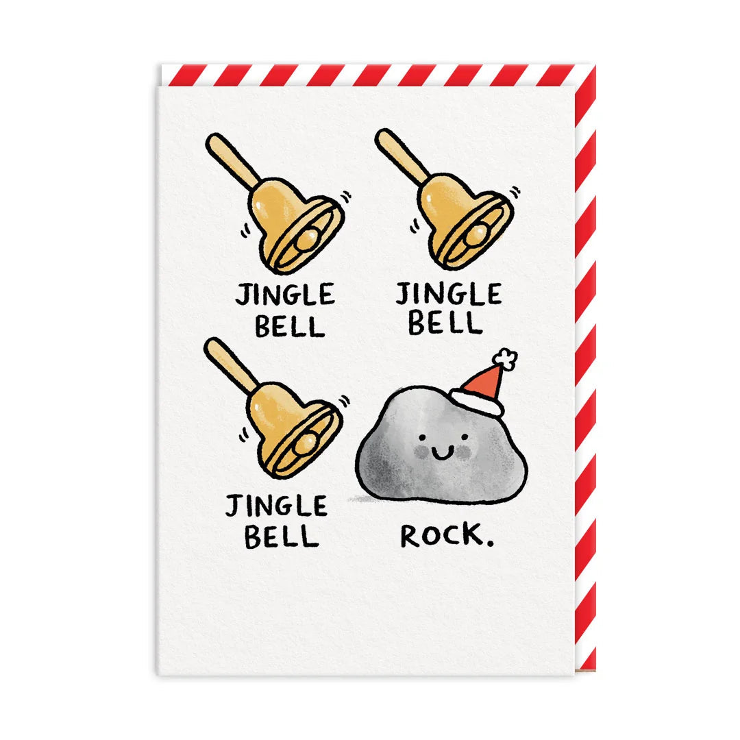 Ohh Deer Jingle Bell Rock Christmas Card - Gemma Correll A6 Greeting Card