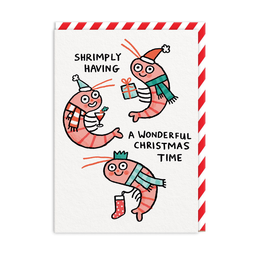 Ohh Deer Shrimply Wonderful Christmas Greeting Card (A6) by Gemma Correll